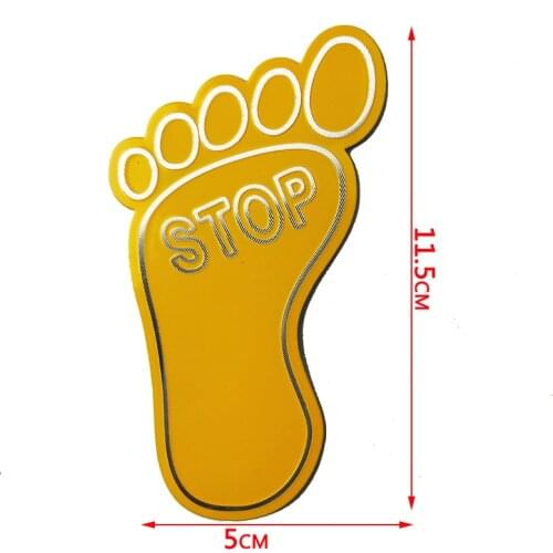 Cute foot Aluminum Badge Emblem Car Styling Decal Sticker Car Styling modified emblem Sticker