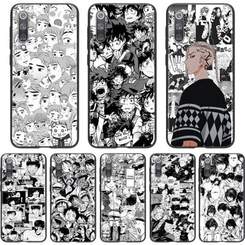 Fashion cartoon boy for Xiaomi Mi 11 10T Note 10 Ultra 5G 9 9T SE 8 A3 A2 A1 6X Pro Play F1 Lite 5G Black Phone Case