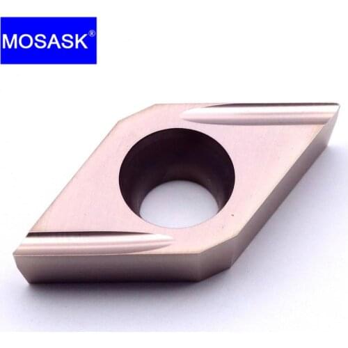 MOSASK 10PCS DCGT 0702 11T3 01 02 04 ZP15 High Finish Stainless Steel Turning CNC Lathe Steel Machining Tungsten Carbide Inserts