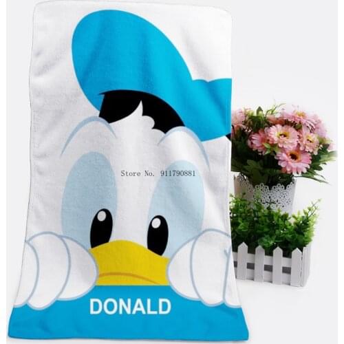 Disney Mickey Mouse Winnie The Pooh Donald Duck Dumbo Cartoon Print Comfortable Soft Bath Towel Towel Childrens Bath Products