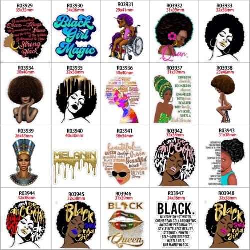 New Lovely Black Girl Printed Planar Resin 10pcs/lot for DIY Handmade Materials R0392 R0393 R0394