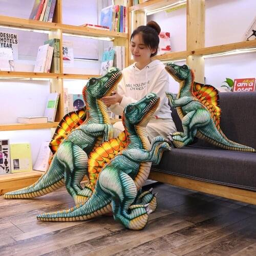 40-100cm New Spinosaurus Doll Plush Toy Cartoon Plush Animal Soft Filled Doll Child Realistic Doll Pillow Child Birthday Gift
