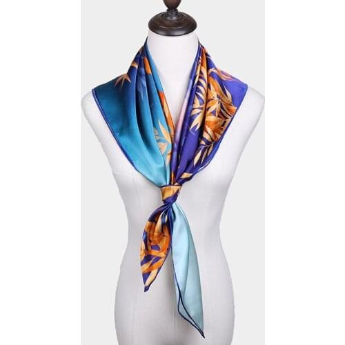 New Silk Gift 90cm Chinese Wind Solar Term Series Time-series Silk Silk Towel In Spring and Summer 2021