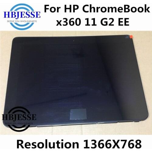 Original 11.6" LED LCD Touch Screen Digitizer Display Panel Assembly + Bezel For HP ChromeBook X360 11 G2 EE 1366X768