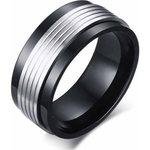 Punk Beautiful Exquisite 9 mm Titanium Steel Rings For Men Detachable Unique Anillos High Quality Anel Dropshiping Bridal Sets