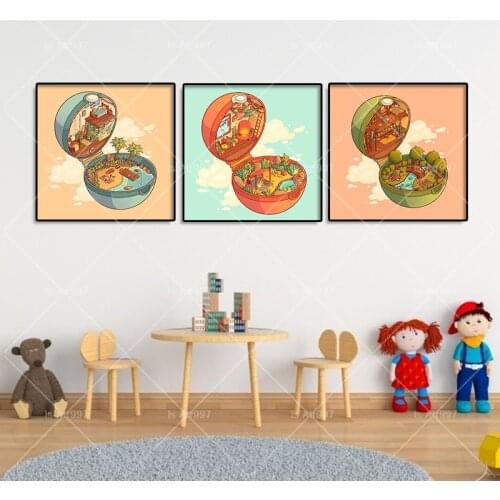 Pokemon Game Anime Pocket Monsters Ball Poster Print Popular Classic Japanese Wall Art Canvas Painting Home Decor