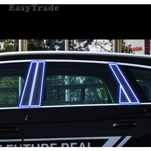 For Volkswagen VW Touareg 2019 2020 TPU Transparent Film Car Side Window Center Pillar Trim Center Panel Decoration Sticker