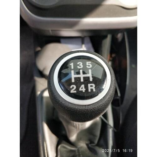 Roxform Shift Knob Chrome 5 Gear Black Sporty Style Stainless Steel Car Interior Accessories Tuning For Fiat Linea