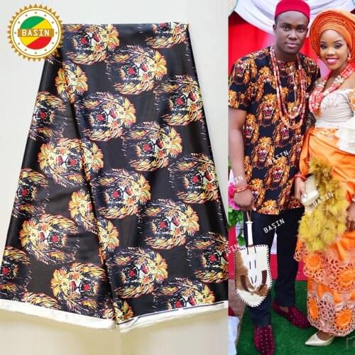 Ankara Isiagu Prints Silk Lace Fabrics Indian George Traditional Wedding Bride And Bridegroom Dress Laces Chiffon Silk Material