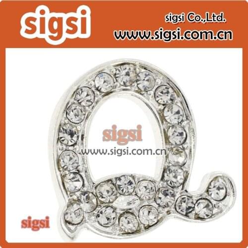 Chic rhinestone letter brooch crystal letter Q brooch jewelry for women