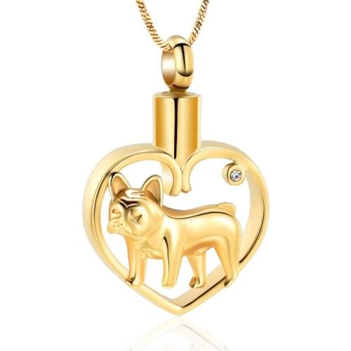 Dog Memorail Urn Necklace for Ashes Stainless Steel Heart Dog Urn Locket Memorial Ashes Jewelry