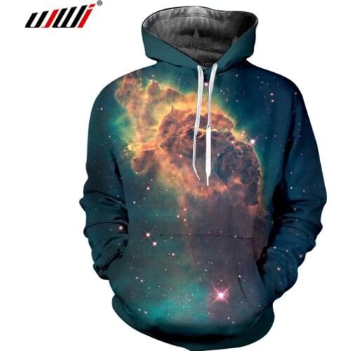 UJWI Star Space 3d Printing Hooded Hoodies Men Hip Hop Long Drawstring Sweatshirts Jacket Baseball Uniform Hoody Pullovers 6xl
