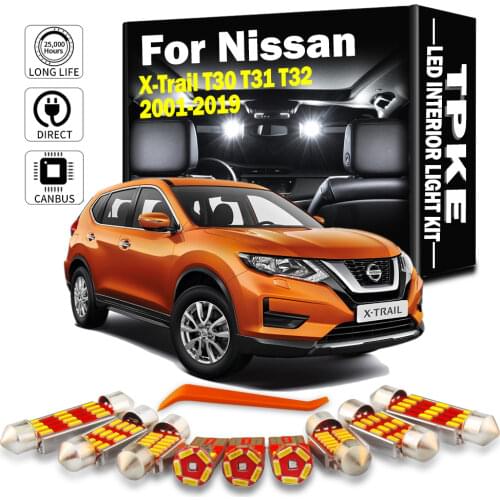 TPKE Canbus For Nissan X-Trail X Trail T30 T31 T32 2001-2018 2019 Car Lamps LED Interior Dome Map Trunk Light Kit Accessories