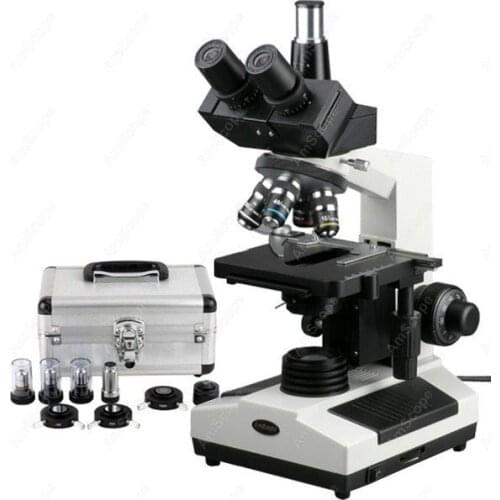 Doctor Veterinary Microscope--AmScope Supplies 40X-2000X Phase Contrast Doctor Veterinary Trinocular Compound Microscope