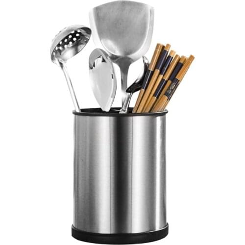 Stainless Steel Rotating Kitchen Utensil Holder Spinning Stainless Steel Organizer Cooking and Serving Tools Organizer #20