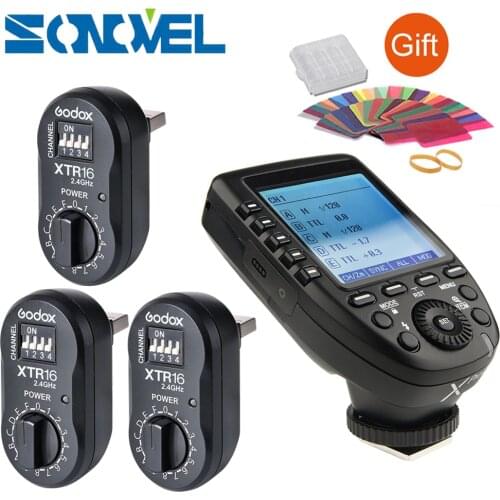 Godox XPro-C Flash Trigger Transmitter E-TTL 2.4G Wireless X System HSS+3x XTR-16 Receiver for Canon with AD360 DE DP QT series