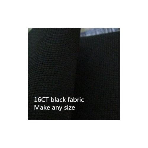 High Quality 16CT Black Fabric Cross Stitch Aida Cloth Canvas 150X50cm Or Make Any Size