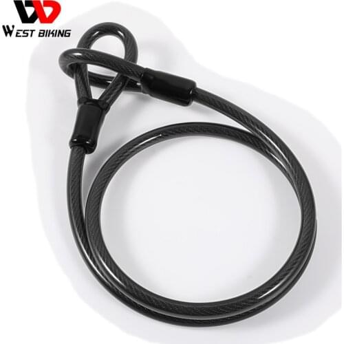 WEST BIKING Bicycle Cable Lock U-shaped Lock Steel Cable Set Anti-hydraulic Shears Mountain Bike Riding Equipment Bicycle Lock