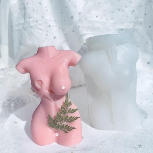 Female Body Moulds Perfume Candle Molds Silicone Human Art Candle Making Wax Soap Decorating Tool Polymer DIY Home Decor