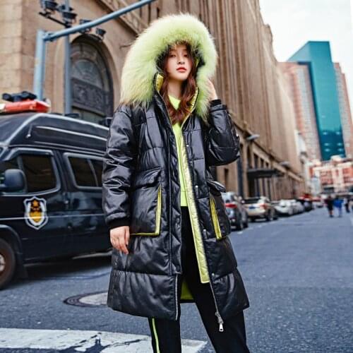 Real Raccoon Fur Hooded Genuine Leather Duck Down Jacket Women Winter Down Coat Female 2020 Korean 100% Sheepskin Coat Hiver 090