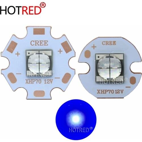 1PCS Epileds 7070 XHP70 4Chips 6V 12V 20W LED Emitter Diode replace Cree MKR XHP70.2 Blue LED light for flashlight part tank DIY