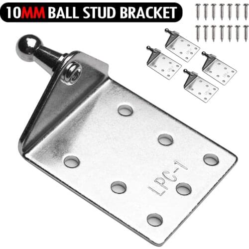 10MM Ball Stud Mounting Bracket for Universal Gas Spring Struts Lift Support Shock Prop Steel 2 pack 4 pack