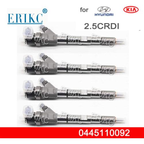 4PCS 0445110092 (0 986 435 154) Common Rail Injector 0 445 110 092 Auto Diesel Fuel Parts Inyector 0445 110 092 for HUYNDAI