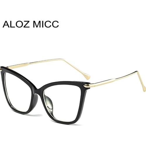 ALOZ MICC Fashion Elegant Cat Eye Glasses Frame Women Retro Acetate Optical Frames Eyeglasses 7 Colors Q285