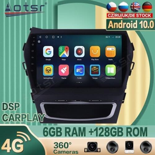 For Hyundai IX45 Santa Fe Android Car radio Player GPS Navigation 360 camera Auto Stereo Multimedia Video Headunit DSP carplay