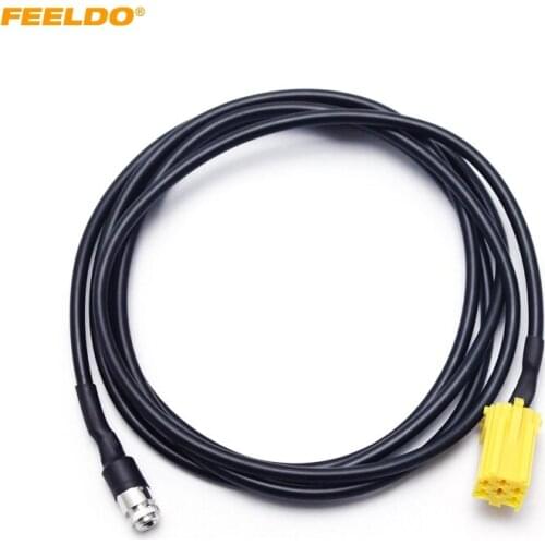 FEELDO Car MINI ISO 6Pin to 3.5MM Jack Audio Device External Aux Cable Adapter For Fiat Grande Punto Alfa 159 #2812