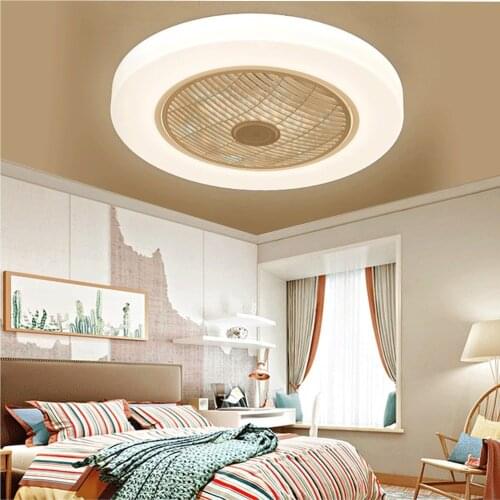 White 58cm modern led ceiling fan lamps with lights remote control ventilator lamp Silent Motor bedroom decor