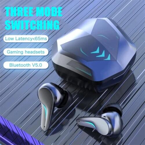 Stereo Wireless Gaming Headsets TWS Bluetooth 5.1 Headphone Sports Waterproof Earphone HD Hifi Noise Cancelling Earbuds Gamer