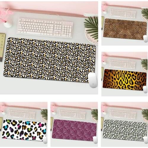 Large Writing Desk Mats Laptop Mouse Mat Leopard Mouse Pad Cute Mouse Pad Gaming Deskpad for Office Home Gamer 80x30 90x40