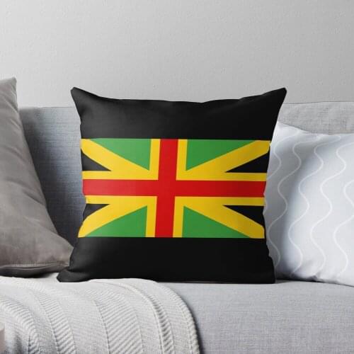 British Jamaican Throw Pillow Cushion Cover Polyester throw pillows case on sofa home living room car seat decor 45x45cm
