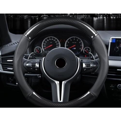 Carbon fiber style Car Steering Wheel Cover Interior accessories Steering Wheel Hubs For Honda Car Accessories