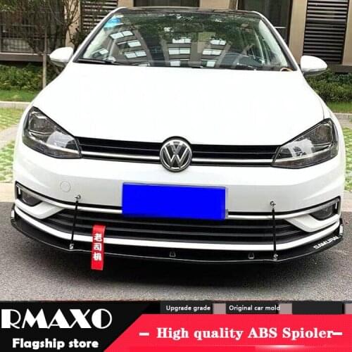 For Volkswagen GOLF 7.5 Body kit spoiler 2014-2018 For GOLF Y ABS Rear lip rear spoiler front Bumper Diffuser Bumpers Protector