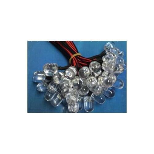 F10 10mm Blinking Warm White Red Green Blue Yellow Orange Purple 12V LED Lamp Light With 20cm Wire Light Beads x 100pcs