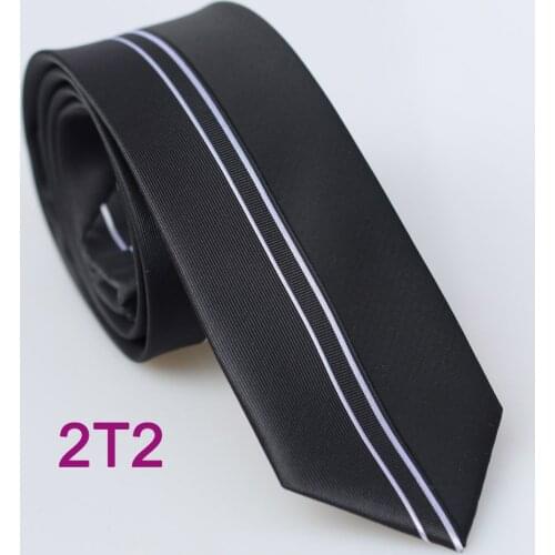 YIBEI Coachella ties Mens Slim Tie gravatas New Design Black/Silver White Vertical Stripes Microfiber Woven Necktie SKinny Tie