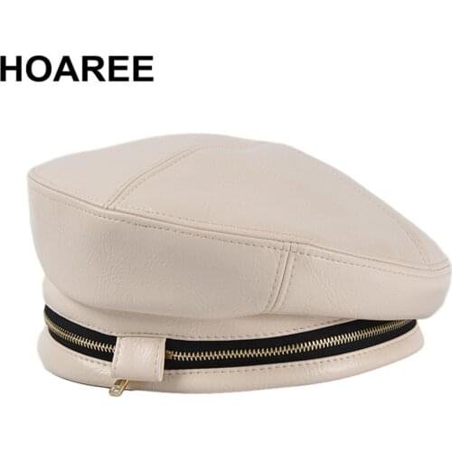 HOAREE Women's Leather Hats