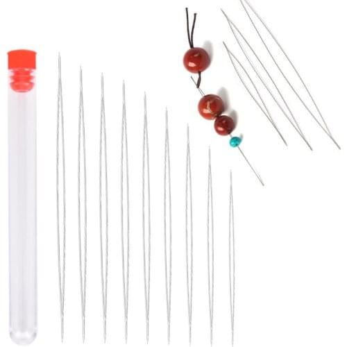 9pcs /set Stainless Steel Sewing Needle 9pcs Big Eye Needle Embroidery Needle with Transparent Needle Bottle Sewing Supplies