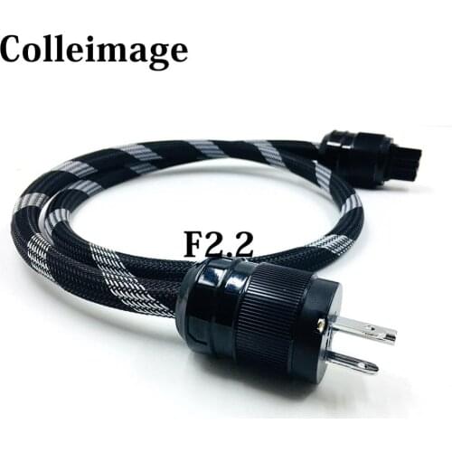 Colleimage FURUTECH 1pcs OFC Pure Copper Hi-End Hifi Audio US Power cord cable hifi AC Power cable