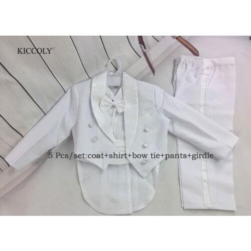 5 Pieces Cotton Kids Clothes Gentleman Wedding Clothes Kids Clothes Infant Formal Suits Children Baby Boy Clothing Sets