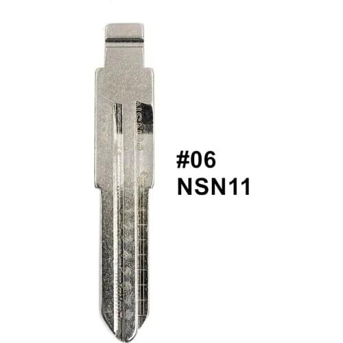 5pcs 2 IN 1 Lishi NSN11 #06 Engraved Line Key Blade Scale Shearing Teeth Cutting Key Blank For Nissan Cedric Bluebird