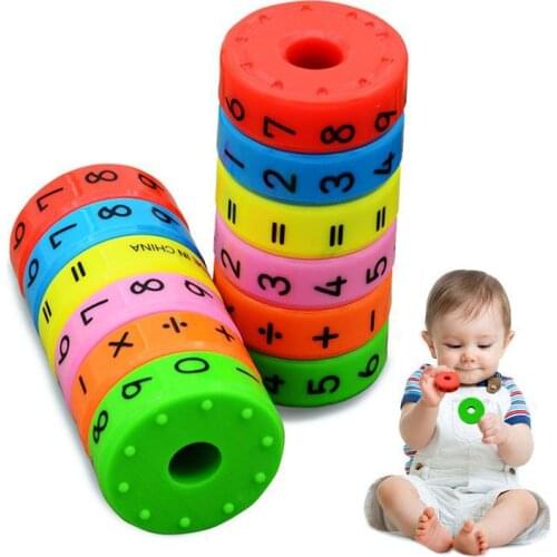6Pieces Magnetic Montessori Early Learning Educational Toys Learning Creative Arithmetic Teaching Numbers DIY Assembling Puzzles