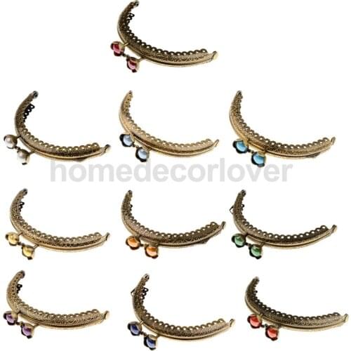 Metal Kiss Frame Clasp Lock For Coin Purse Bag Accessories Craft DIY Lotus Head