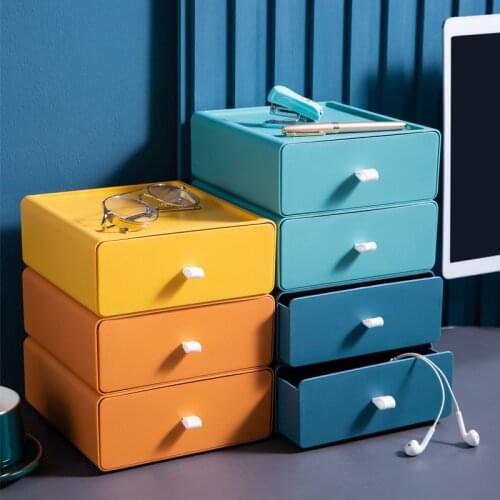 Multi-layer Drawer Storage Box Desktop Office Organizer Large Capacity Makeup Storage Box Stackable Jewelry Container