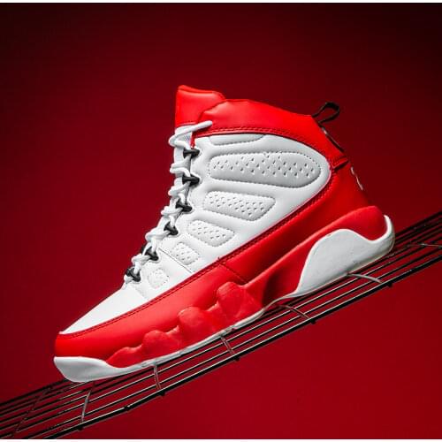 Mens Retro Basketball Shoes Comfortable High-top Basketball Sneakers Lace-up Sports Gym Ankle Boots Shoes Zapatillas De Hombre