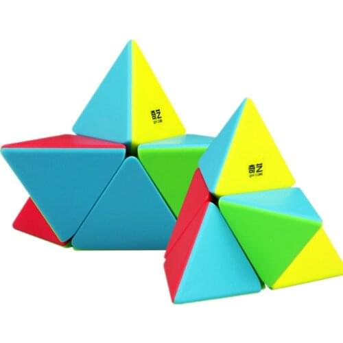 New fashion smooth twisty lines 95mm 2*2 color cube pyramid toy from Qiyi 2x2 Pyramid Magic Cube