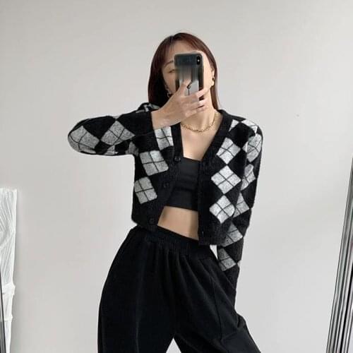 New Oversize Womens Sweaters Autumn Vintage Cardigans Loose Winter Sweater Knitted New Women Cardigan Knit Button Loose