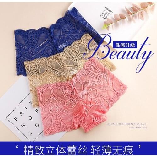 New style lace underwear womens sexy large size middle waist hollow breathable comfortable seamless womens triangle underwear